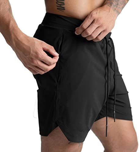 Shorts de ginástica para homens, shorts masculinos de 5 de ginástica rápida e shorts atléticos de treino para homens