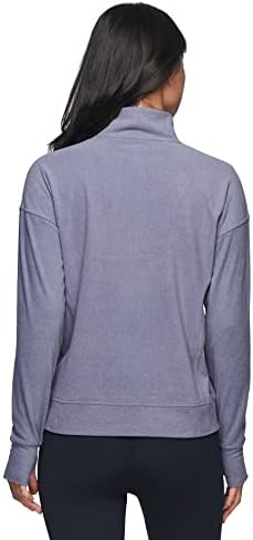 RBX Ativo 1/2 Pullover de Zip para Mulheres Soft leves zípeis zípeis de pescoço