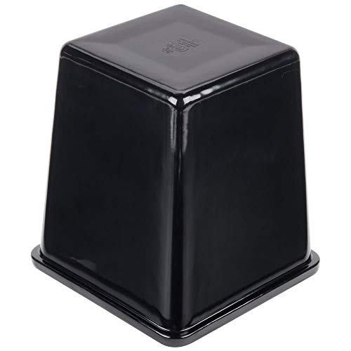 PEGAR. Enterprises Black 3 qt. Crock quadrado, lava-louças resistentes à quebra de plástico de melamina, arredondado e quadrado