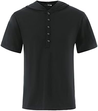 Camisas de treino de verão para homens masculino de verão esportes de lazer sólidos camisetas com capuz de cor top
