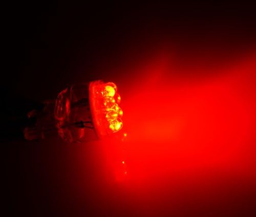 TuningPros LEDPL-T20-R9 Luzes de estacionamento lâmpadas LED T20 Wedge, 9 LED Red 2-PC Conjunto