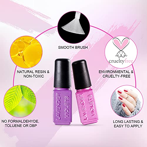 Lavanda Violetas Gel Kit de esmalte 18+3 cores vermelhas rosa preto amarelo impotente UV LED Gel com base, fosco e top casaco brilhante