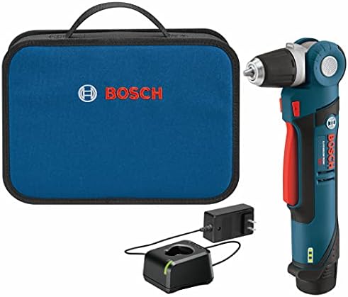 Bosch PS11-102 12-Volt-íon de íons de lítio max 3/8 de polegada Direção de ângulo reto/driver com bateria e carregador de alta capacidade,