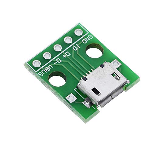 Daoki 10pcs conector masculino DIY/mini micro usb para mergulhar adaptador de 2,54 mm 5pin conector feminino b tipo USB2.0