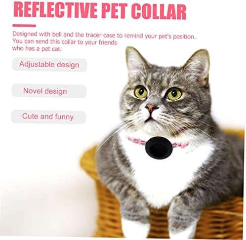 IPETBOOM 4PCS CATO CATO CATO DE CATO DE CATO DE CLACOS DE CATO DE CATO ATUALIZAÇÃO STAND AJUSTÁVEL STAND ANTI- Lost Cat Collar