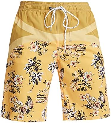 Shorts para homens shorts soltos fit engraçado impressão de treino vintage shorts de malha de malha conforto