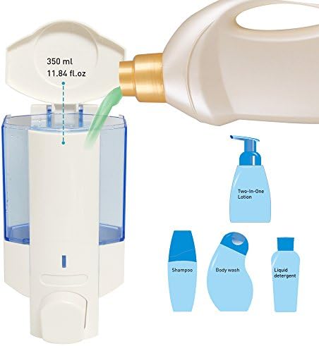 Svavo V-6101 ABS PLÁSTICO MOLTE TIPO DE MUITO LÍCIL DISSENSOR DE MANÇÃO DE MANAGEM PARA BAVILHO CROMO BRANCO DO CROMO BRANCO 350 ml