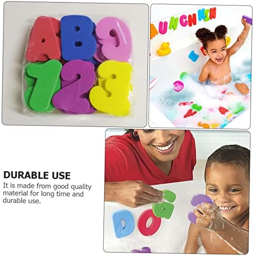 Operitacx 2 sets Números de pasta Toys magnéticos Toys de banho para crianças Toys de banho alfabeto 0-9 Números Bath Toy Alfabeto