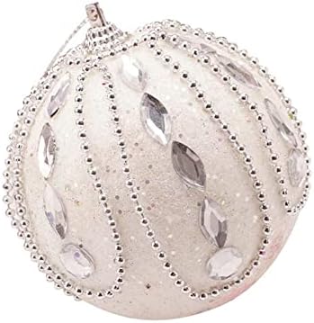 Christmas Rhinestone Glitter Baubles Ball Natal Tree Ornament Decoration 8cm Garland de madeira