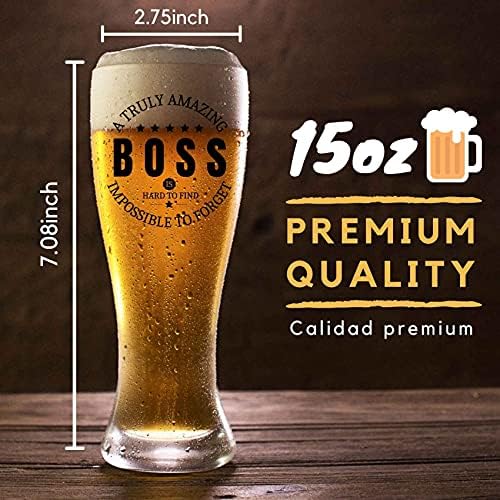 Presentes de chefe do OneBttl para homens, copo de cerveja para chefe, copo de 15 oz de cerveja, caneca de cerveja, ideia perfeita