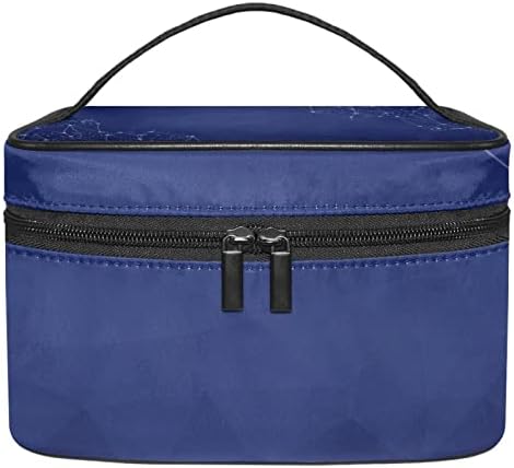 Bolsa de higiene pessoal, bolsa de cosméticos de maquiagem para homens, linhas de ponto azul