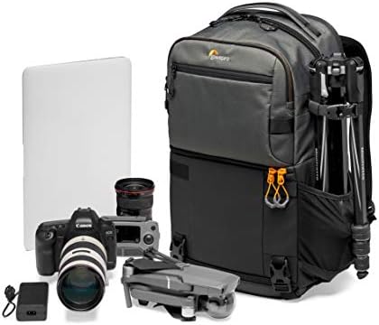 LowePro Fastpack Pro BP 250 AW III Backpack da câmera sem espelho e DSLR, Backpack da bolsa de câmera de acesso QuickDoor, Backpack da bolsa de câmera do compartimento de 15 polegadas para Mirrorless, DSLR, Nikon D850, 300d Ripstop