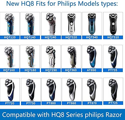 Cabeças de substituição HQ8 para Philips Norelco Aquatec Shavers Norelco HQ8 Cabeças de substituição para AT880 AT810