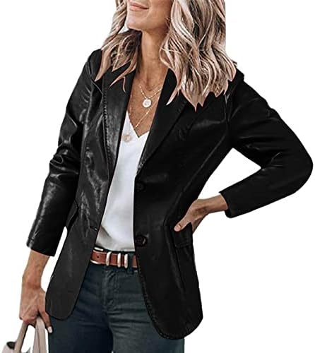 Blazers casuais de outono feminino Managem longa lapela aberta de trabalho de trabalho de trabalho blazer jackets de inverno feminino