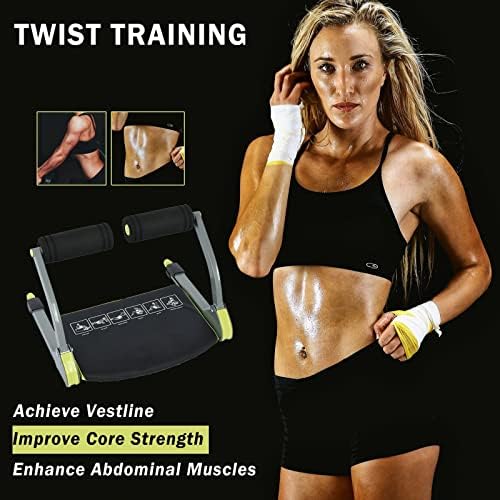 Máquina de treinador abdominal com faixas de resistência e guia de fitness Cardio Body Body Fitness Core Exercício Músculos Exercícios