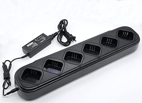 Fumei Six Way Universal Charger 6 Unit Charger Station Compatível com Motorola Gp3688 Gp3188 Gp3988 CP040 PR400 DEP450 CP380 GP3688D