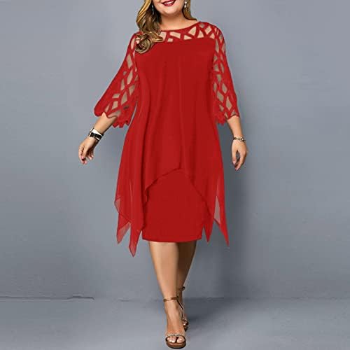 Vestido de renda para hóspedes para convidado de casamento plus size feminino, manga retro metade/fora do ombro