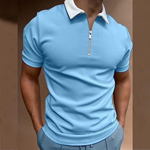 Camisas de pólo de golfe masculinas de UBST de verão Henley com zíper de zíper de colarinho de colarinho de colar