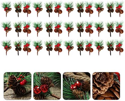 Valiclud 30pcs Simulação de Natal Pingente Pingente Pinheiro Decoração de Natal