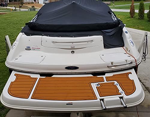 Boat Eva Faux Teak Decking Floor Compatível com 2020 Chaparral 25 Surf Swim Platform e Cockpit