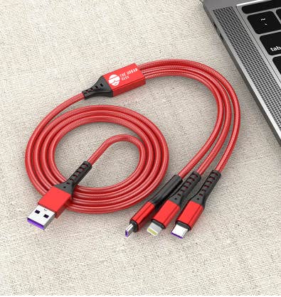 THEURUBANGEEK 3 em 1 Cabo de carregamento, cabo de carregamento trançado de 4 pés de nylon, carregamento USB C 66W,