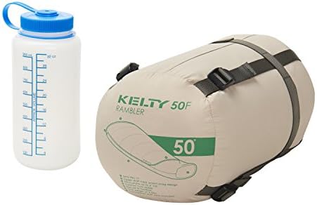 Kelty Rambler de 50 graus saco de dormir com isolamento sintético, descompacto completamente em um cobertor, zíper anti-snag e