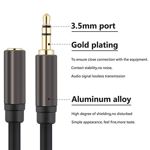 SAISN 3,5 mm de cabo de áudio estéreo masculino para fêmea, adaptador de extensão de fone de ouvido ADAPTOR AUXILIAR CORDO