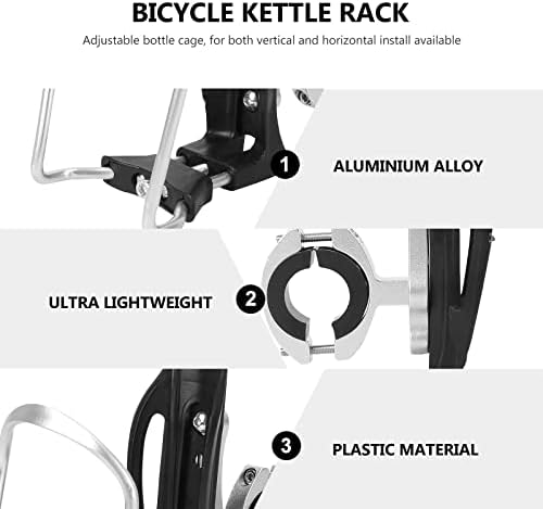 Alumínio de rack de garrafa ajustável e plástico telescópico garrafa de garrafa de gaiola de montanha de bicicleta de bicicleta