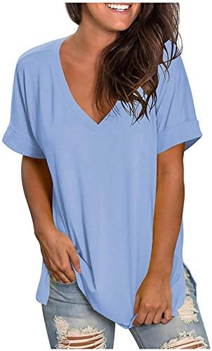 Tops de verão feminino Comforto casual com-deco