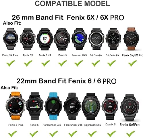 Irjfp 20mm WatchBand tiras para Garmin Fenix ​​7S 6S 6SPro Relógio Rápula Silicone Easy Fit Wrist Bands para Garmin Fenix