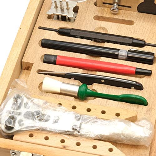 57 Caixa de relógio e joalheria Pro Reparo Tool Kit Caixa de madeira