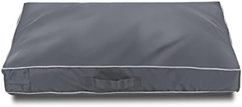 Capa de cama de cachorro pesada à prova d'água chinchilla, com zíper, abriável na capa de substituição da cama de cachorro