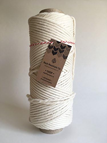 Cordão macram de algodão de 8 mm/corda de fita única em massa