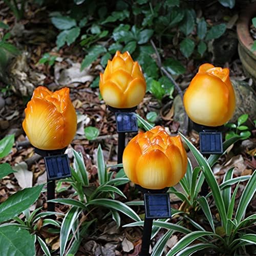SDGH Resin Craft Flor LED Solar Light impermeável à prova d'água Lâmpadas de jardim ao ar livre Arte do quintal para