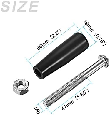 Metalixity Rainging Manuja dos parafusos 2pcs, aderência cônica de metal - Para construção de moradia, máquina de torno,