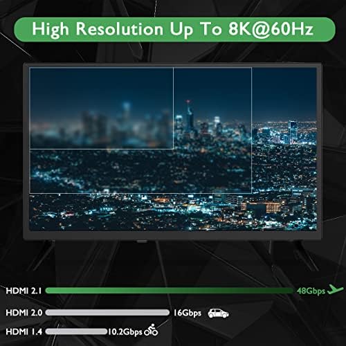 Switch HDMI HDMI 2.1 SPLITTER HDMI 8K 60Hz 4K 120Hz 3 em 1 saída 4; 4; 4 RGB HDMI Switcher Seletor Box 48Gbps com cabo