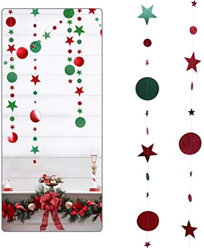 Ornamentos de natividade de cabilock 2pcs estrela e círculo de garland círculos Garlands Garlands Streamer BETDROP Decorações