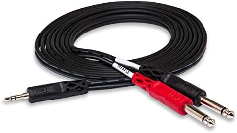 Hosa CMP-305 3,5 mm Ts a 1/4 TS Mono Interconect Cable, 5 pés, preto