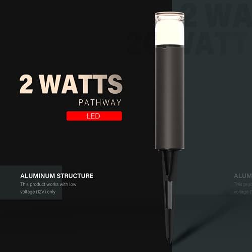 BONDRESMANN 8 Pacote kits de luz de amarração de amarração de baixa tensão 2 watts iluminação de paisagem LED 2700k Luzes