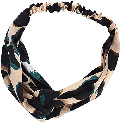 YOMXL 2019 Novo Boho Leopard Twist Knot Bandeira Elastic Elastic Turban Hair Band Yoga Sport Ladies