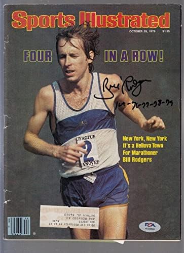 Bill Rodgers assinou 1979 Boston Marathon Sports Illustrated Magazine PSA/DNA 401 - Revistas esportivas autografadas