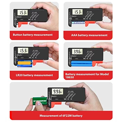 Universal Battery Tester BT-168D Monitor do verificador de bateria para AAA AAA C D 9V 1.5V Botões Baterias de células