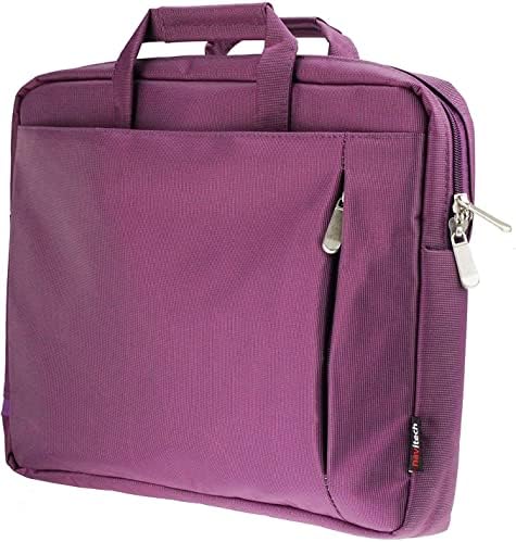 Navitech Purple Sleek Water Resistente Travel Bag - Compatível com Magnavox MTFT713 -BK Portátil 9 DVD Player