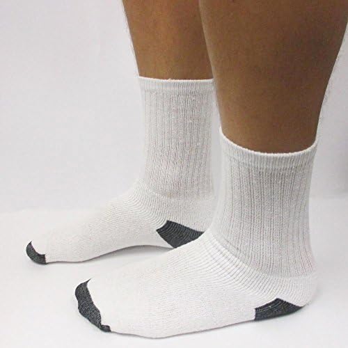 Pares 4x Mens Sports Sports Socks Meias de algodão Athletics Algodão Branco Tamanho 10-13