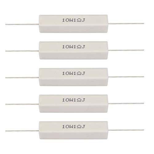 10W 1 ohm de resistor de potência, resistor de cerâmica de 10w, 10pcs Speaker Divisor Resistor Kit Divisor Cemador Resistor