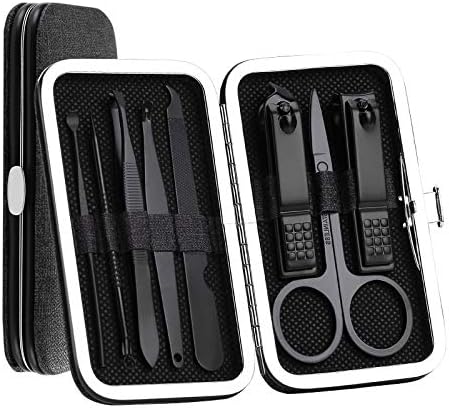 Sawidee 8pcs Aço inoxidável Manicure UNIDADE CLIPPERS DE PEDICURE Conjunto de pedicure Tweezer Tweezer Pimple Remover Tool