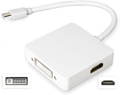 Adaptador de plug de ondas de caixa compatível com o adaptador MacBook Pro 13 - Triconnect Mini DisplayPort, converte em