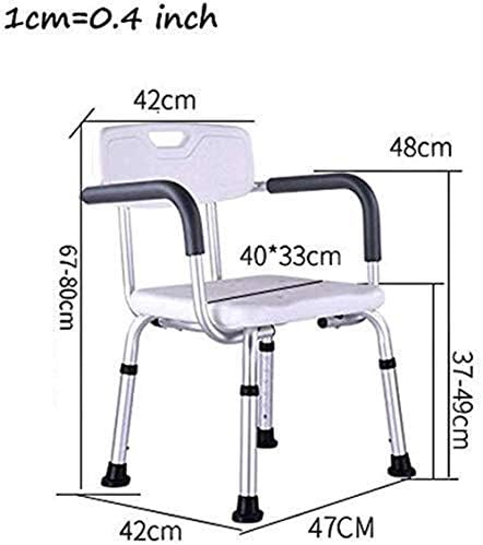 Bancos de banho, banheira de chuveiro banheiro cadeira de banheiro assento com apoios de braços com altura ajustável de