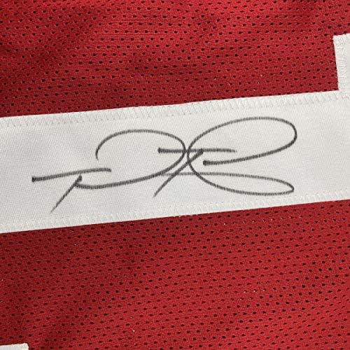 Autografado/assinado Tua Tagovailoa Alabama Red College Football Jersey Beckett Bas Coa