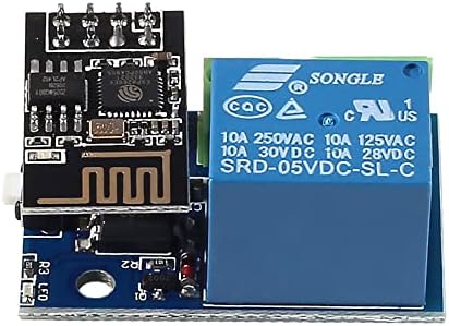 Aoicrie 3pcs ESP8266 ESP-01S Módulo de relé transceptor Wi-Fi sem fio compatível para Arduino Smart Home Remote Control